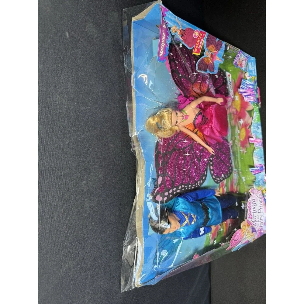 2012 Barbie Doll Mariposa and The Fairy Princess with Boy Prince NIB (dent) B-2